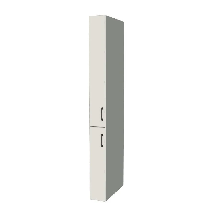8" Wide Tall Pantry Cabinet - (White Melamine Boxes - Flat Panel Doors) 24 D