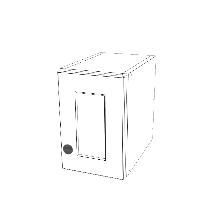 8" Wide x 12" High Wall Cabinet - (White Melamine Cabinets - Painted Doors)