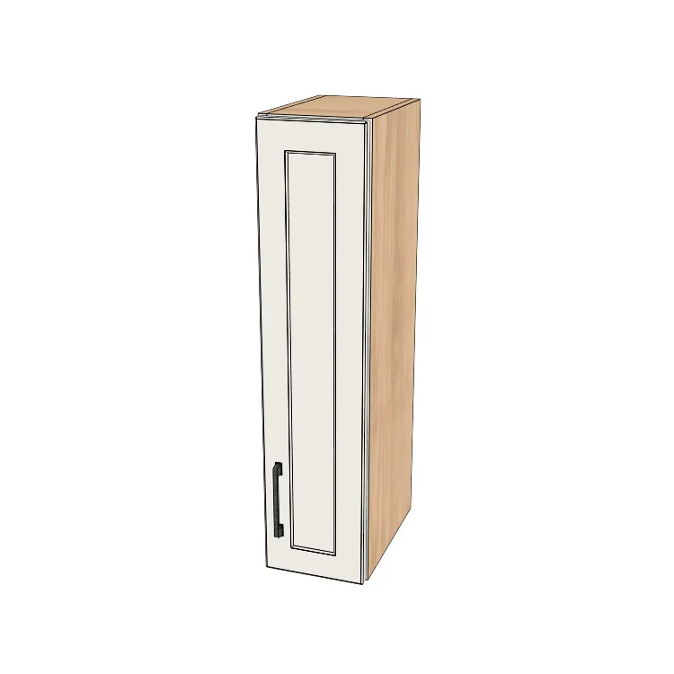 8" Wide x 34" High Wall Cabinet - (Hardrock Maple Melamine Boxes - Painted Doors)