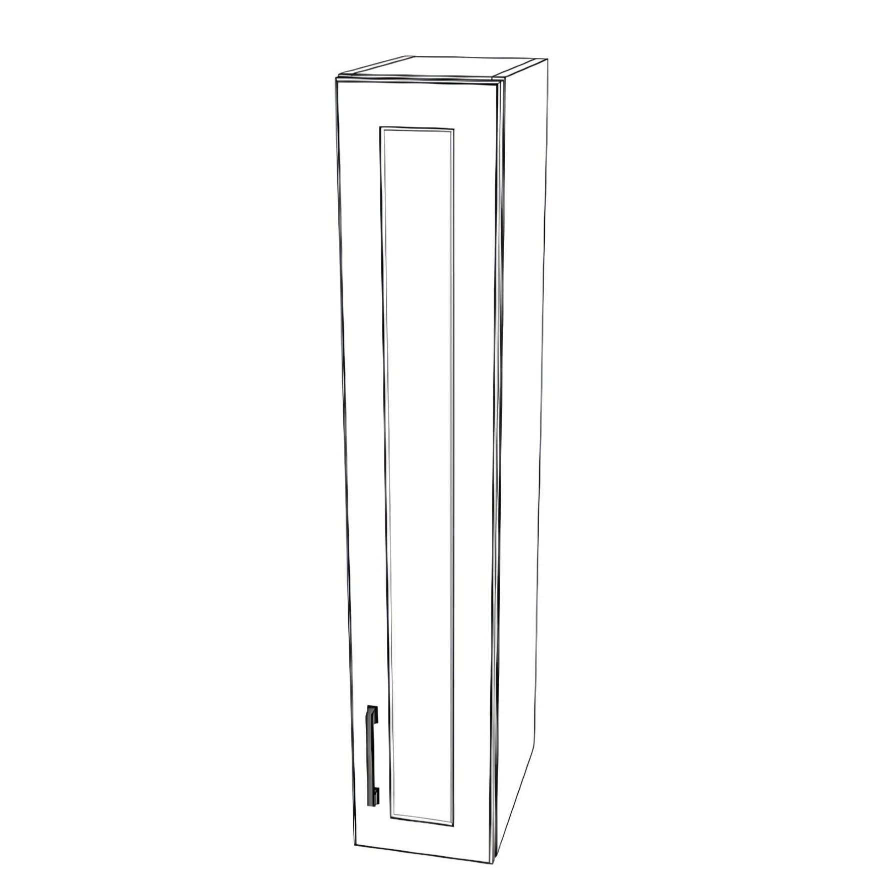 8" Wide x 42" High Wall Cabinet - Thermofoil Doors