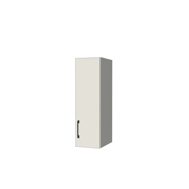 9" Wide x 30" High Wall Cabinet - (White Melamine Boxes - Flat Panel Doors)