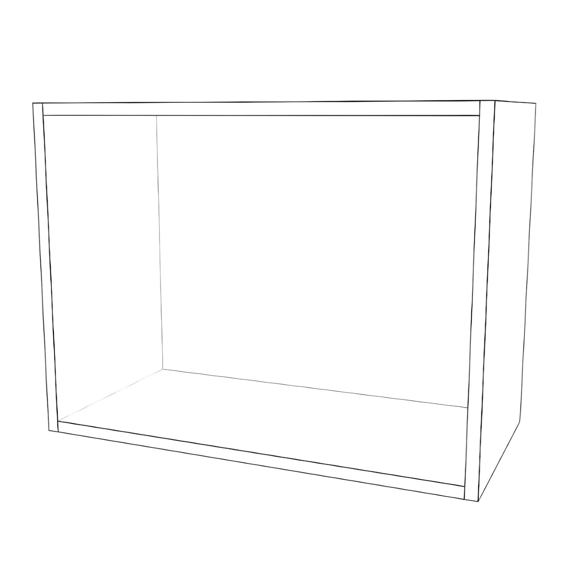 24" Wide x 18" High Fridge Cabinet - Painted Doors - Image 2