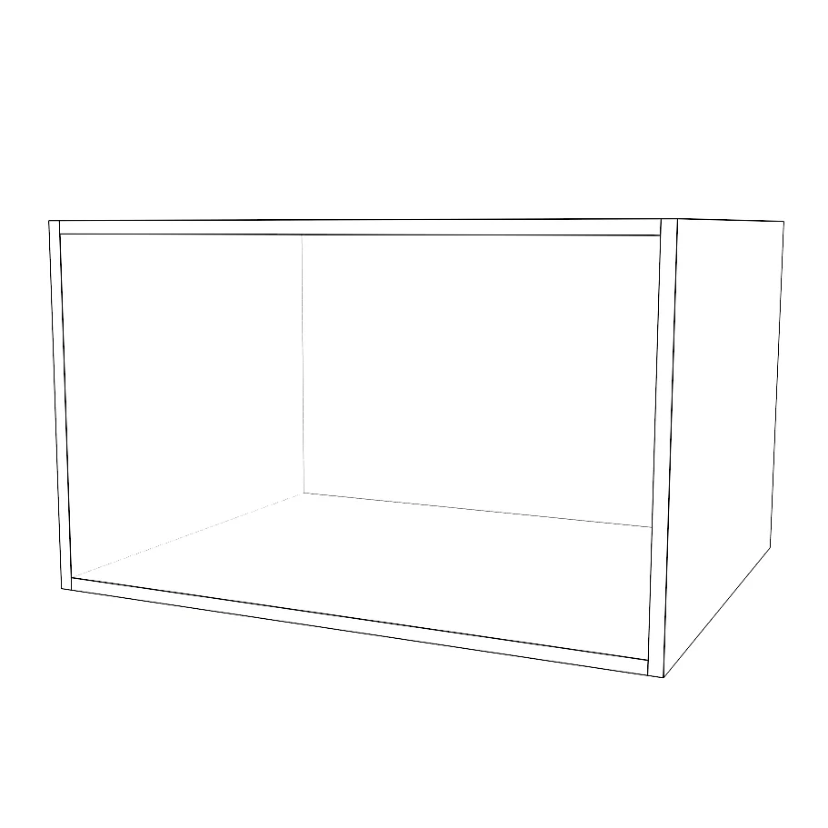 30" Wide x 18" High x 24" Deep Fridge Cabinet - Painted Doors - Image 2