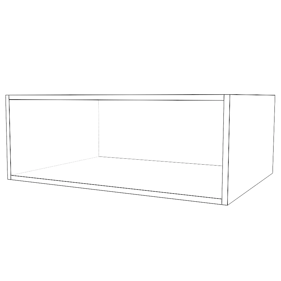 32" Wide x 12" High x 24" Deep Fridge Cabinet - Painted Doors - Image 2